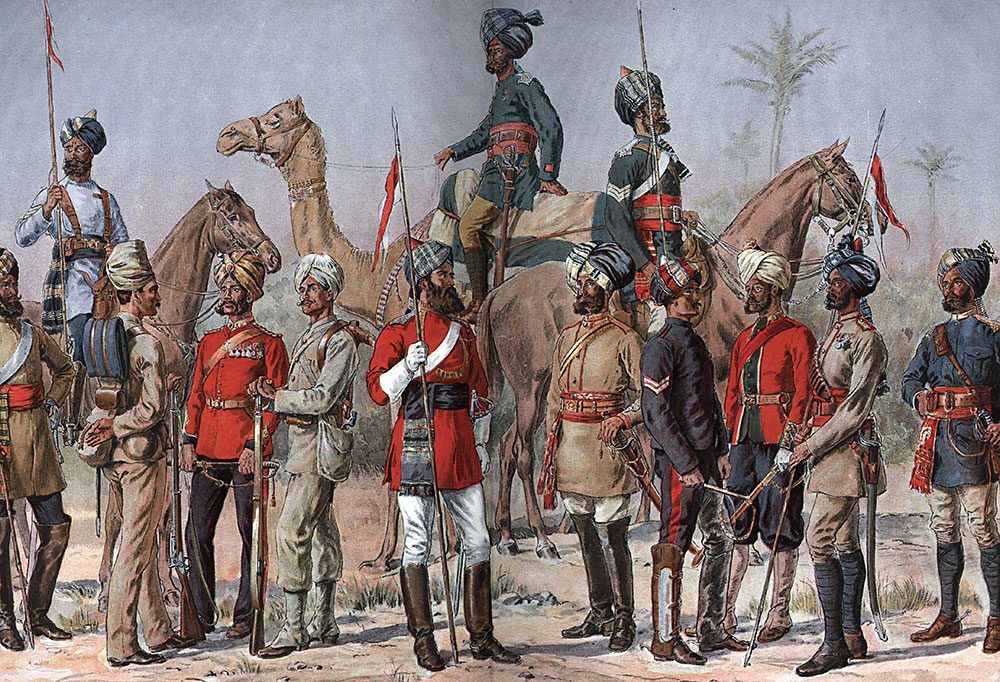 Troops of India During Colonial Times